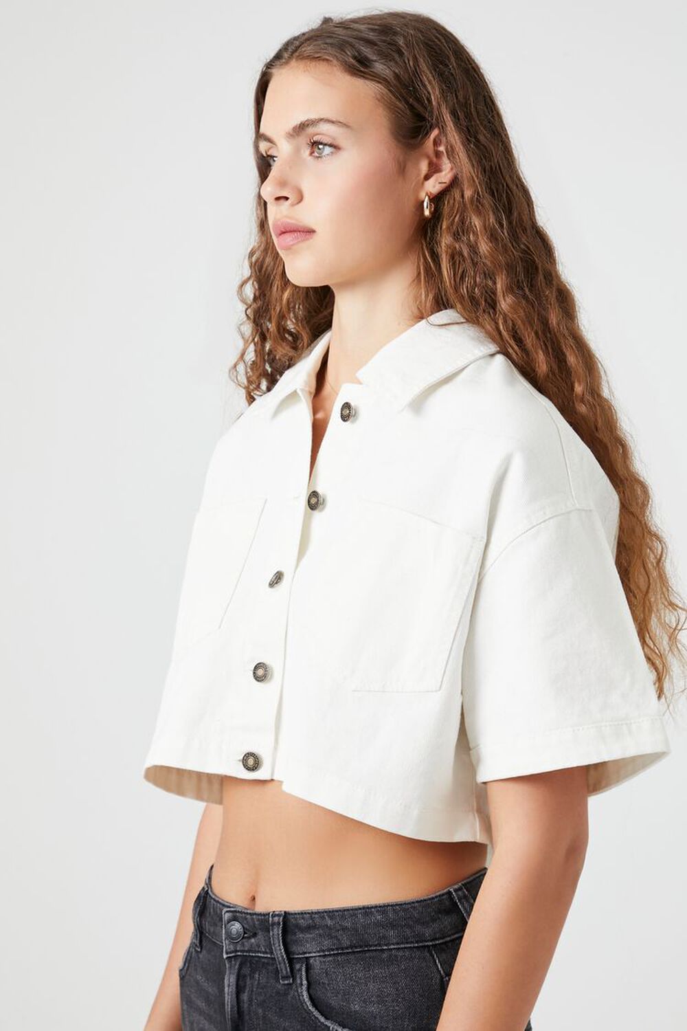 Boxy Cropped Denim Jacket